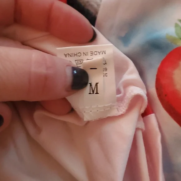 Adorable pink heart pajama one piece shorts. - Picture 3 of 4